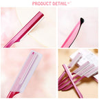 Eyebrow Trimmer, Completely Stainless Steel Eyebrow Razor Shaper for Men and Women, Grooming Shavers(10 pcs/box)