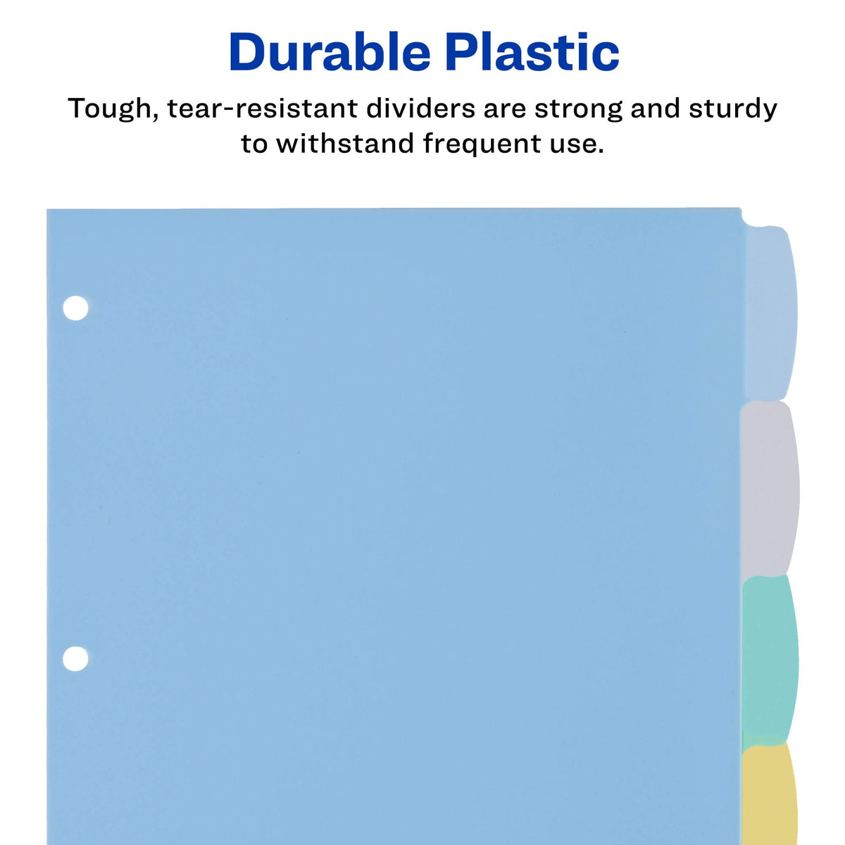 Avery Big Tab Write & Erase Plastic Dividers, 5-Tab, Color, 1 Set