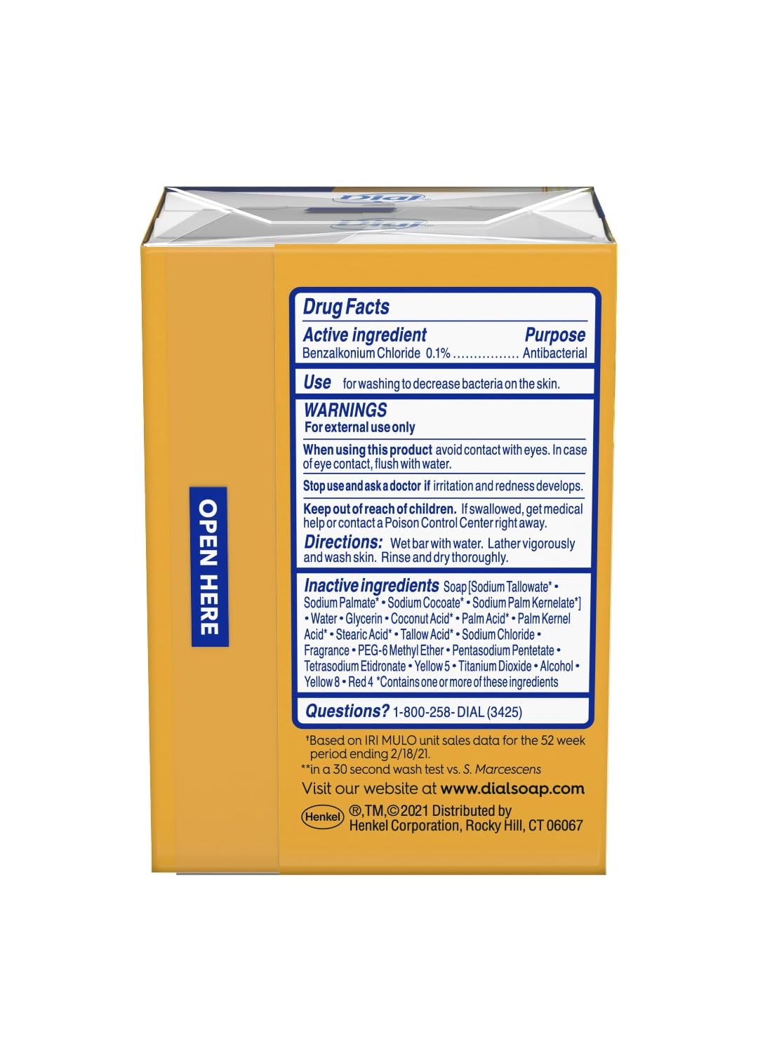 Buy now Dial Gold Antibacterial Deodorant Soap, 2 Pack, Total Net Wt 6.4 oz at indiglob india