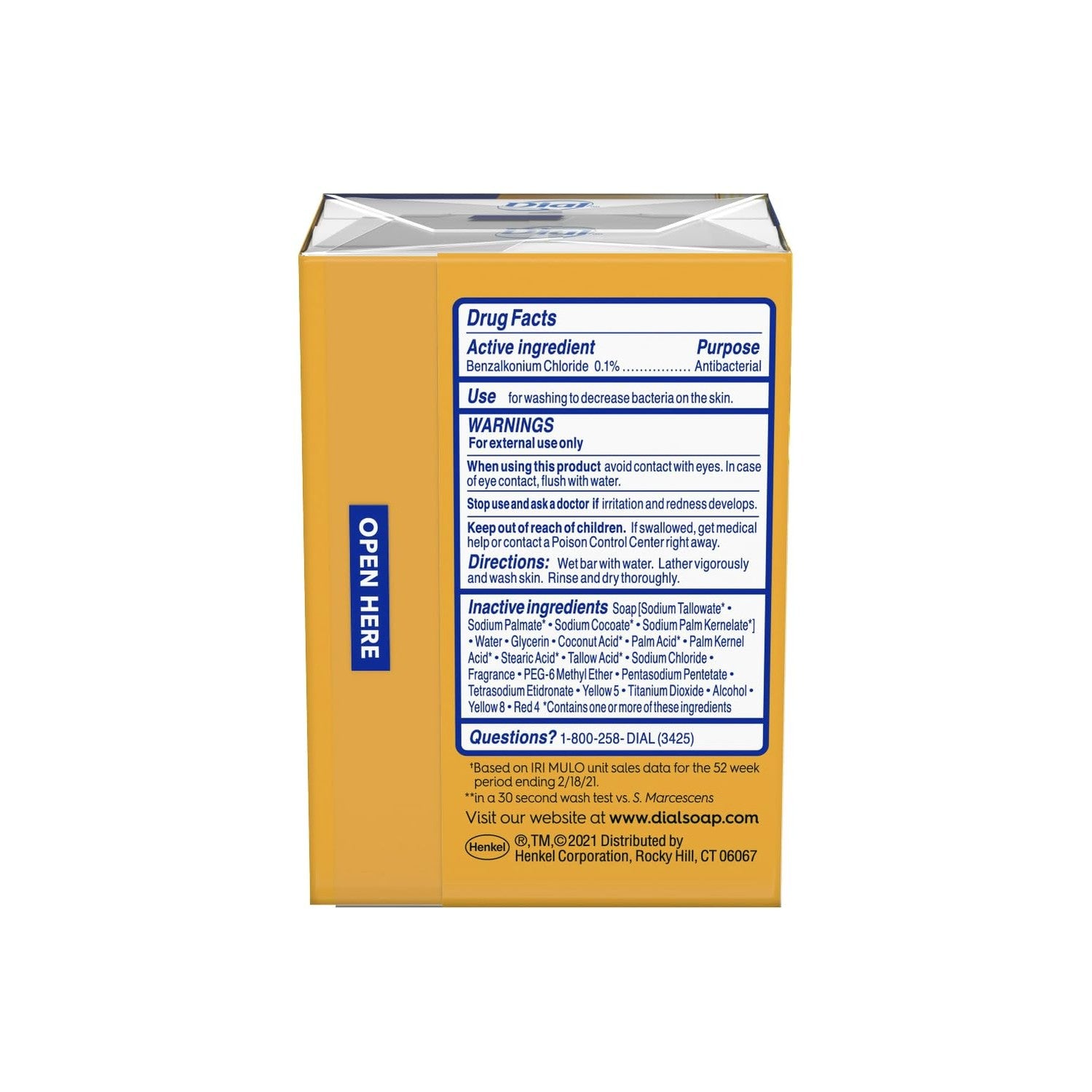 Dial Gold Antibacterial Deodorant Soap, 2 Pack, Total Net Wt 6.4 oz