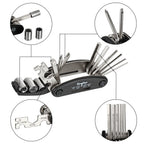 WOTOW 16-in-1 Bike Repair Tool Kit with Tire Levers and Hex Wrenches