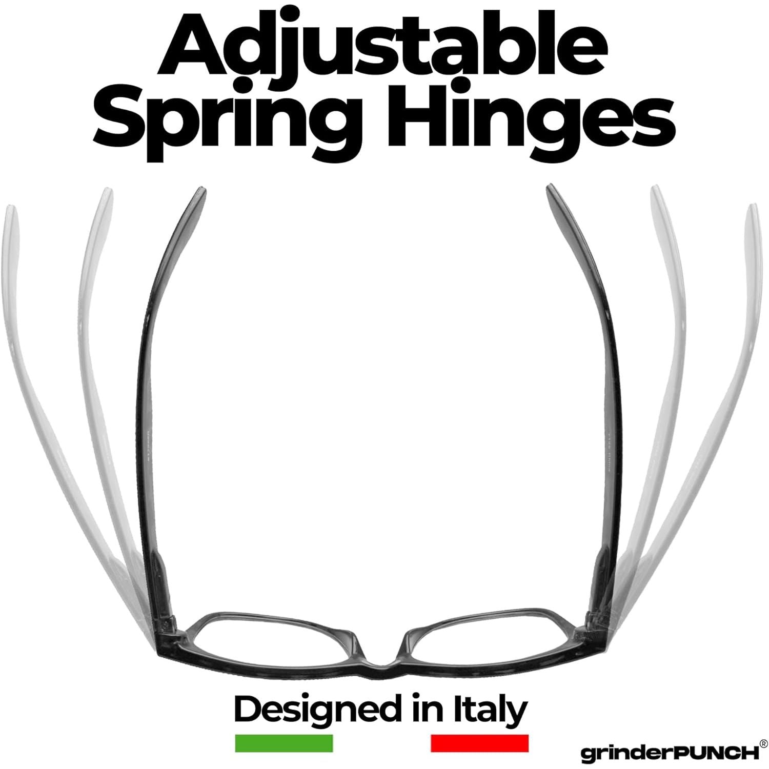 Buy now grinderPUNCH High Magnification Strong Power Readers Glasses | Available in +4.00 +4.50 +5.00 +6.00 | at indiglob india