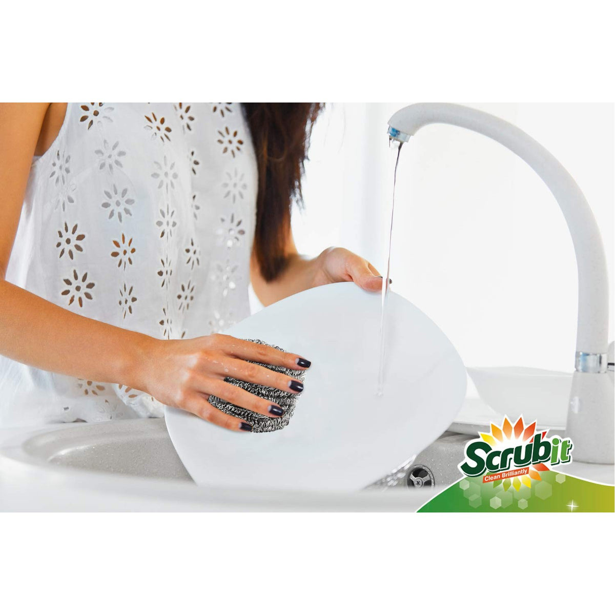 12 Pack Stainless Steel Scourers by Scrub It – Steel Wool Scrubber Pad Used for Dishes, Pots, Pans, and Ovens. Easy scouring for Tough Kitchen Cleaning.