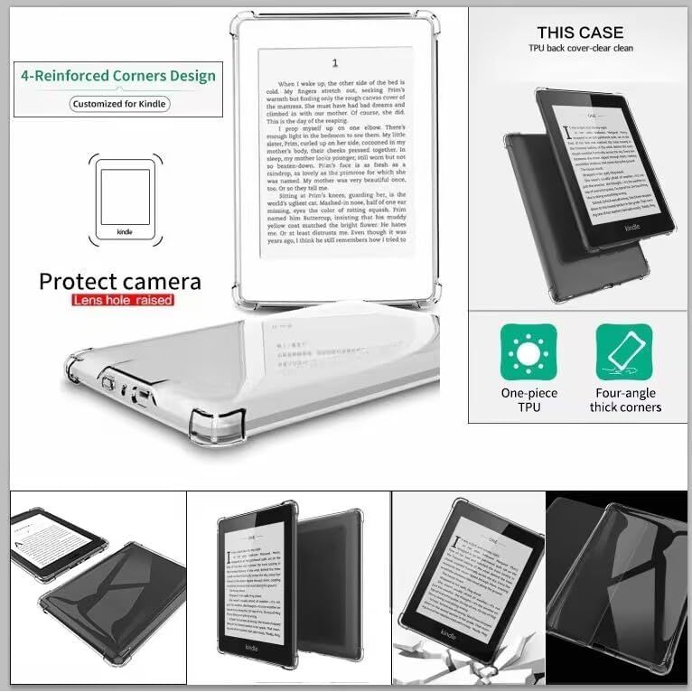 Buy now Clear Case for 6.8" Kindle Paperwhite 11th Generation 2021 and Signature Edition TPU Back Cover, Bumper Corners Slim Protective Case for 11th Gen Kindle Paperwhite- Transparent (Transparent) at indiglob india