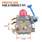 HUZTL 128LD Carburetor Tune Up Kit for Husqvarna 128CD 128L 125L 128LX Gas Trimmer Replaces 545081848 with Air Filter Fuel Line Kit