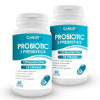 CANLIST Probiotics 120 Billion CFUs 18 Strains, 3 Prebiotics & Digestive Enzymes for Men Women,Digestive & Immune Support,Shelf Stable Non-GMO 60 Capsules