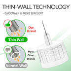iHome 32G x 4mm Pen Tips 100 Count Universal Fit Comfortable Design 32G 4mm(5/32")