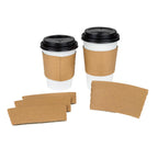 Karat [1,000 ct] Coffee Cup Sleeves Traditional Corrugated Coffee Cup Jackets for 10 oz to 24 oz Cups, Recyclable & Disposable (C5300 Kraft)