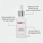 Glamnetic Press On Nail Remover Serum - Odorless | 30ml | Gentle remover serum for fake nails. No acetone, odorless formula. Safe, gentle removal for press-on nails