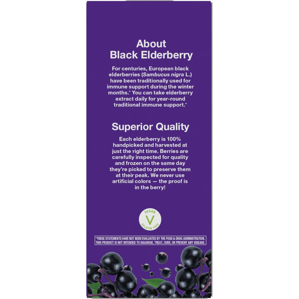 Nature's Way Sambucus Traditional Elderberry Immune Support* Syrup, 4 fl oz | Traditional Immune Support* with Highly Concentrated Black Elderberry Extract & Superfood Antioxidants, Adults & Kids 7+