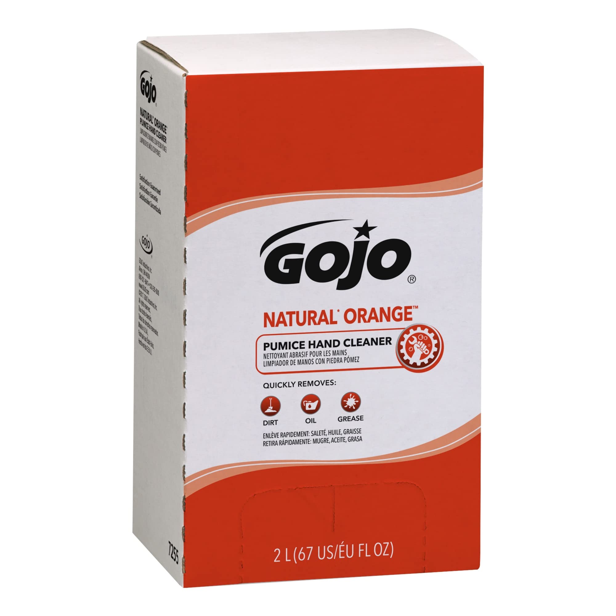 Buy now GOJO 095804 NATURAL ORANGE Pumice Hand Cleaner, Citrus, 0.5 gal Pump Bottle, 4/Carton Orange Citrus 16.91 Fl Oz (Pack of 4) at indiglob india