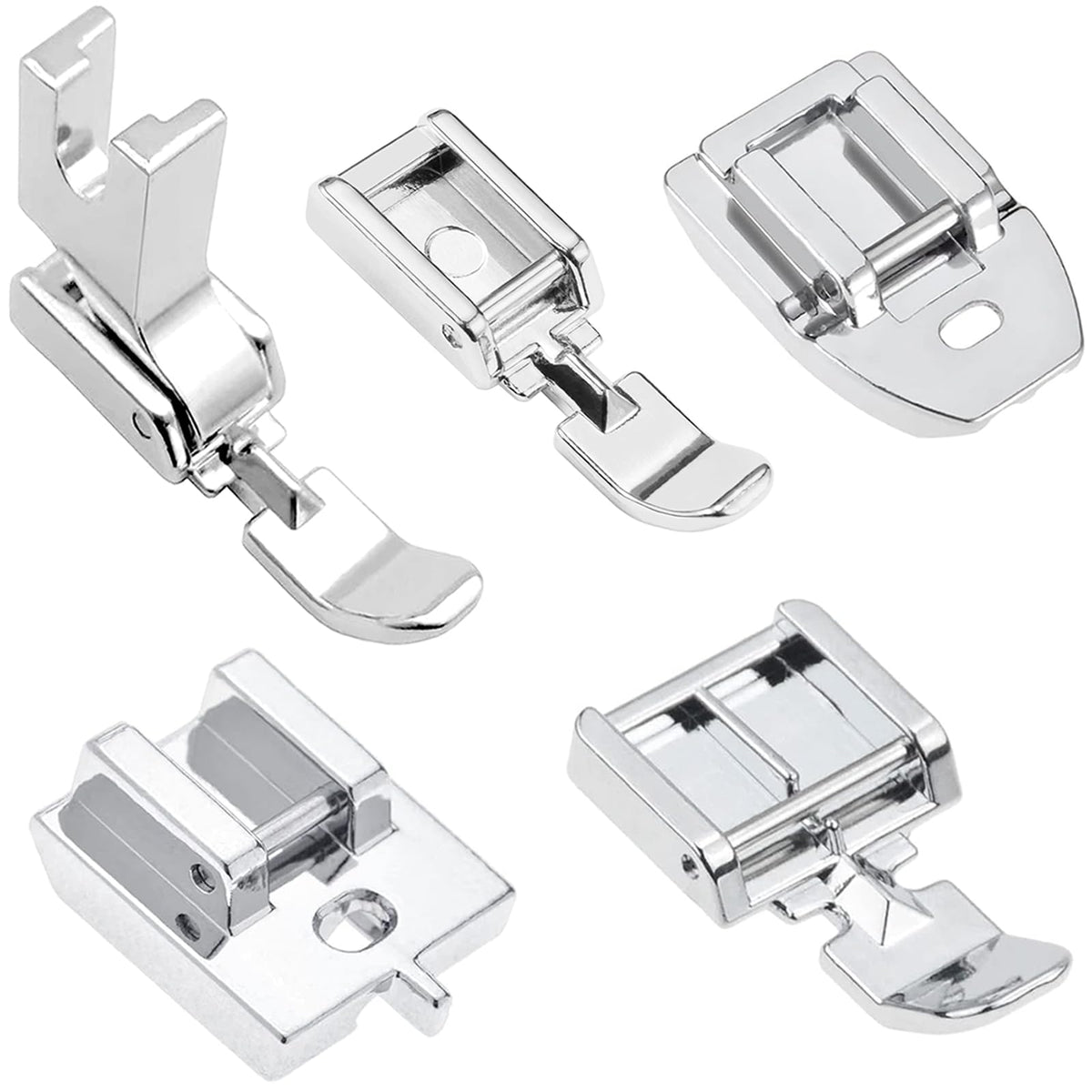 5PCS Invisible Zipper Foot, Invisible & Concealed Zipper Presser Feet for Precise Zipper Installation for All Low ShankSnap on Singer, Brother, Babylock, JanomeSewing Machines