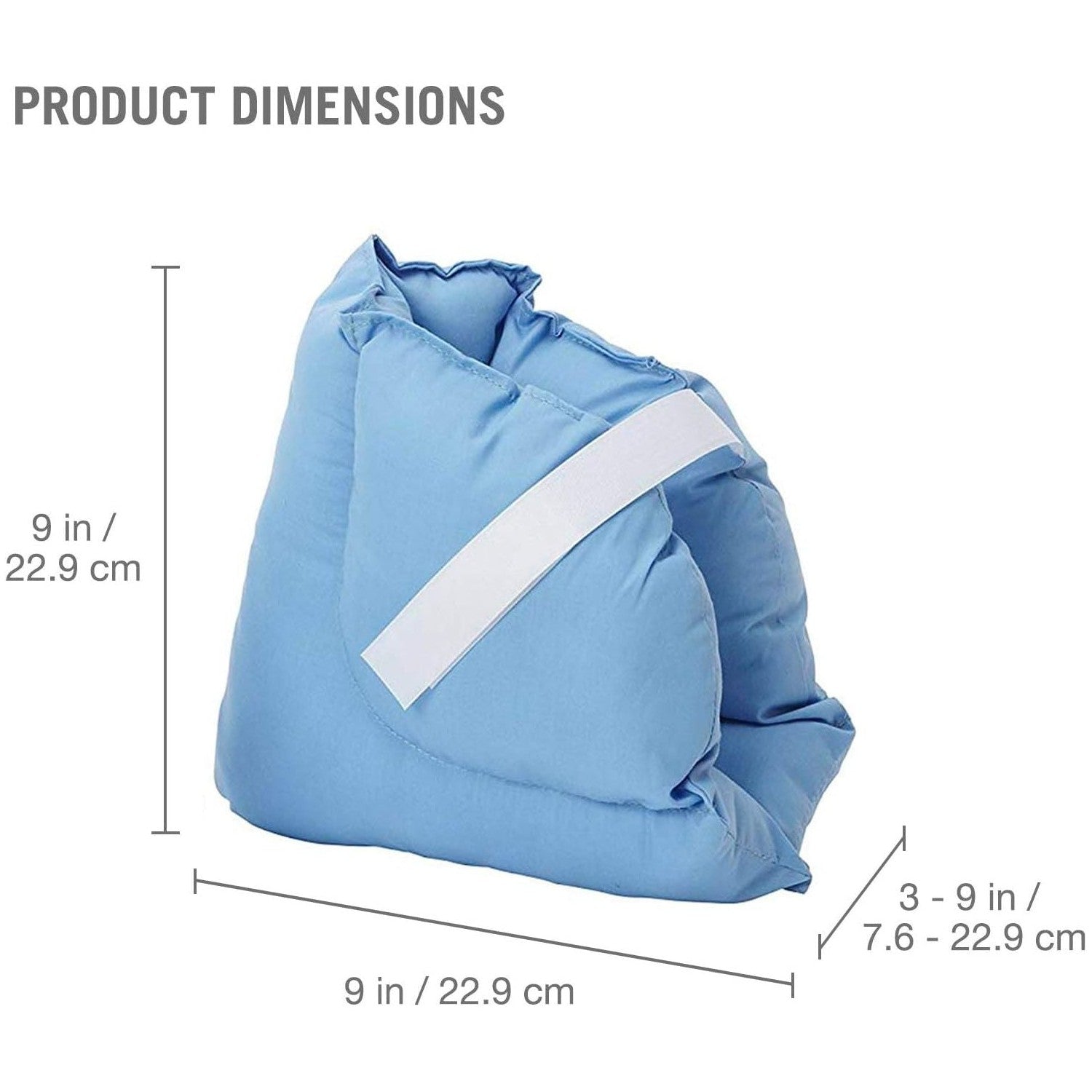 Buy now DMI Heel Cushion Protector Pillow to Relieve Pressure from Sores and Ulcers, Foot Pillow, FSA HSA Eligible, Adjustable in Size, Blue, White, Sold as a Set of 2 at indiglob india