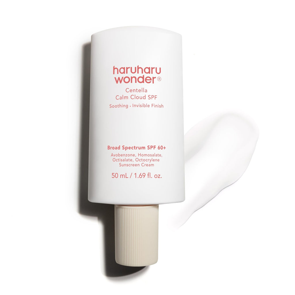 haruharu Centella Calm Cloud Face Sunscreen SPF 60+, 1.69 fl.oz, Vegan | No White Cast, Lightweight Application, Hydrating, Hyaluronic Acid, Ceramide, Sensitive Skin, Cruelty-Free, Korean Skin care