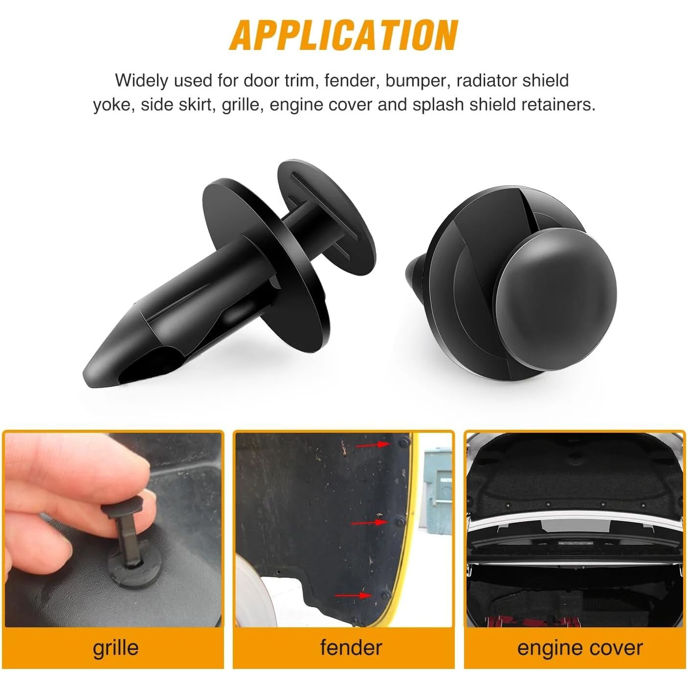 Buy now GOOACC Universal Plastic Fender Clips,200 Pcs Push Bumper Fastener Rivet Clips with 6 Size Auto Body Retainer Clips Bumpers,Car Fender Replacement for GM, Ford & Ch at indiglob india