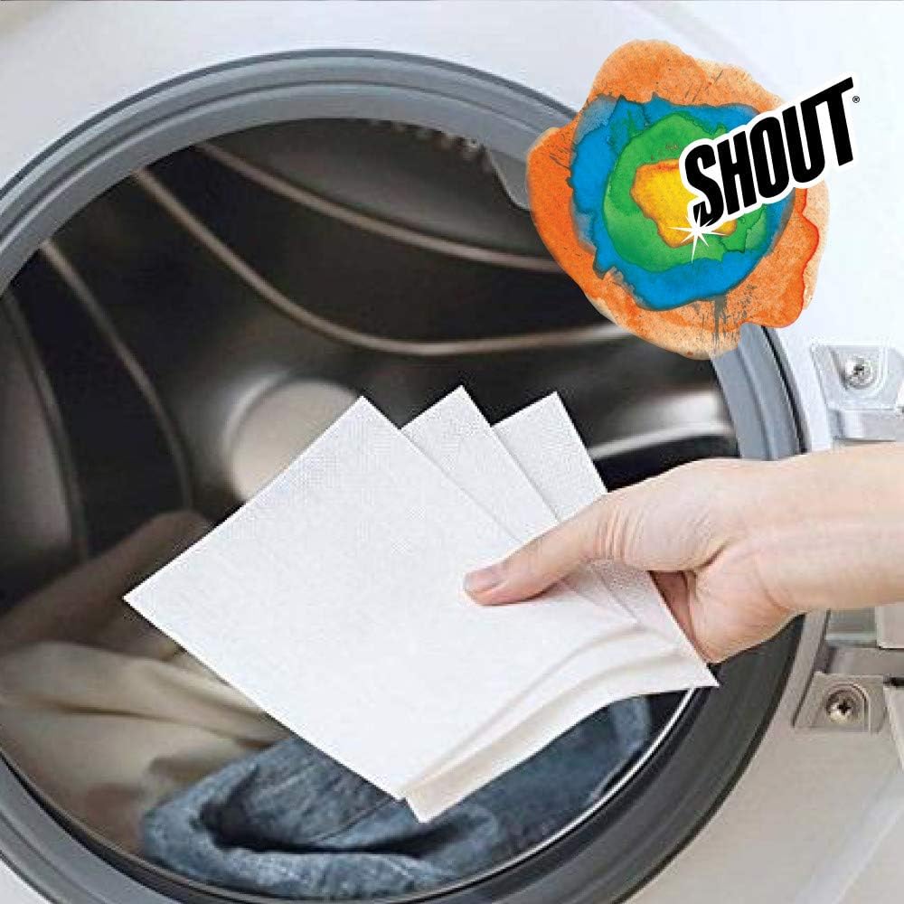 Buy now Shout Color Catchers for Laundry, Allow Mixed Washes, Prevents Color Runs and Maintains Original Clothing, 72 Count at indiglob india