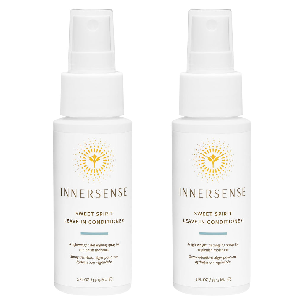 INNERSENSE Organic Beauty - Sweet Spirit Leave-In Conditioner (2oz, 2-Pack) | Lightweight Leave-In Conditioner | Detangles, Softens + Fights Frizz for All Hair Types | Non-Toxic, Clean Haircare