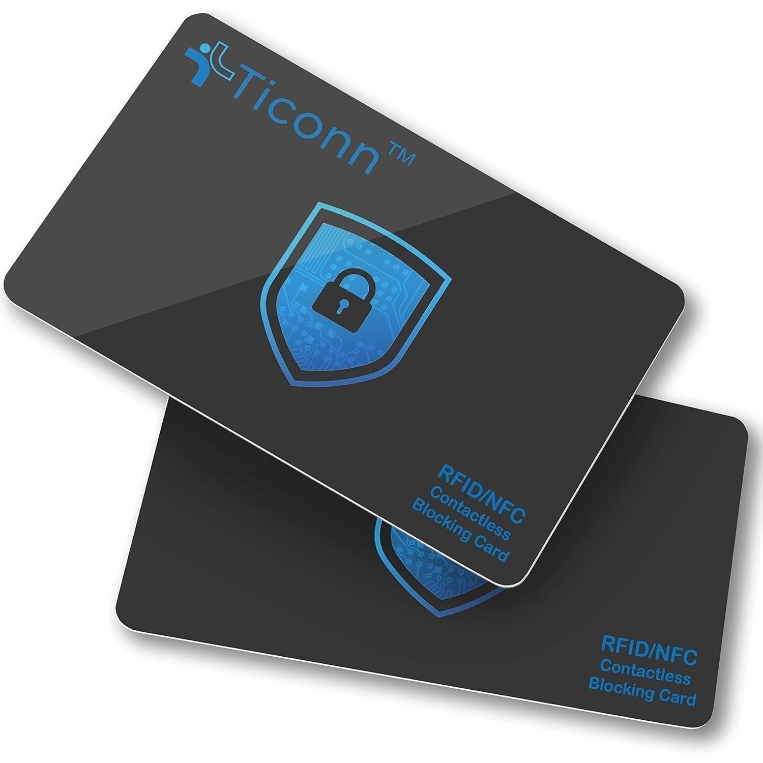 Buy now TICONN RFID Blocking Cards - 4 Pack, Premium Contactless NFC Debit Credit Card Passport Protector Blocker Set for Men & Women, Smart Slim Design Perfectly fits in Wallet/Purse (4) 2 at indiglob india