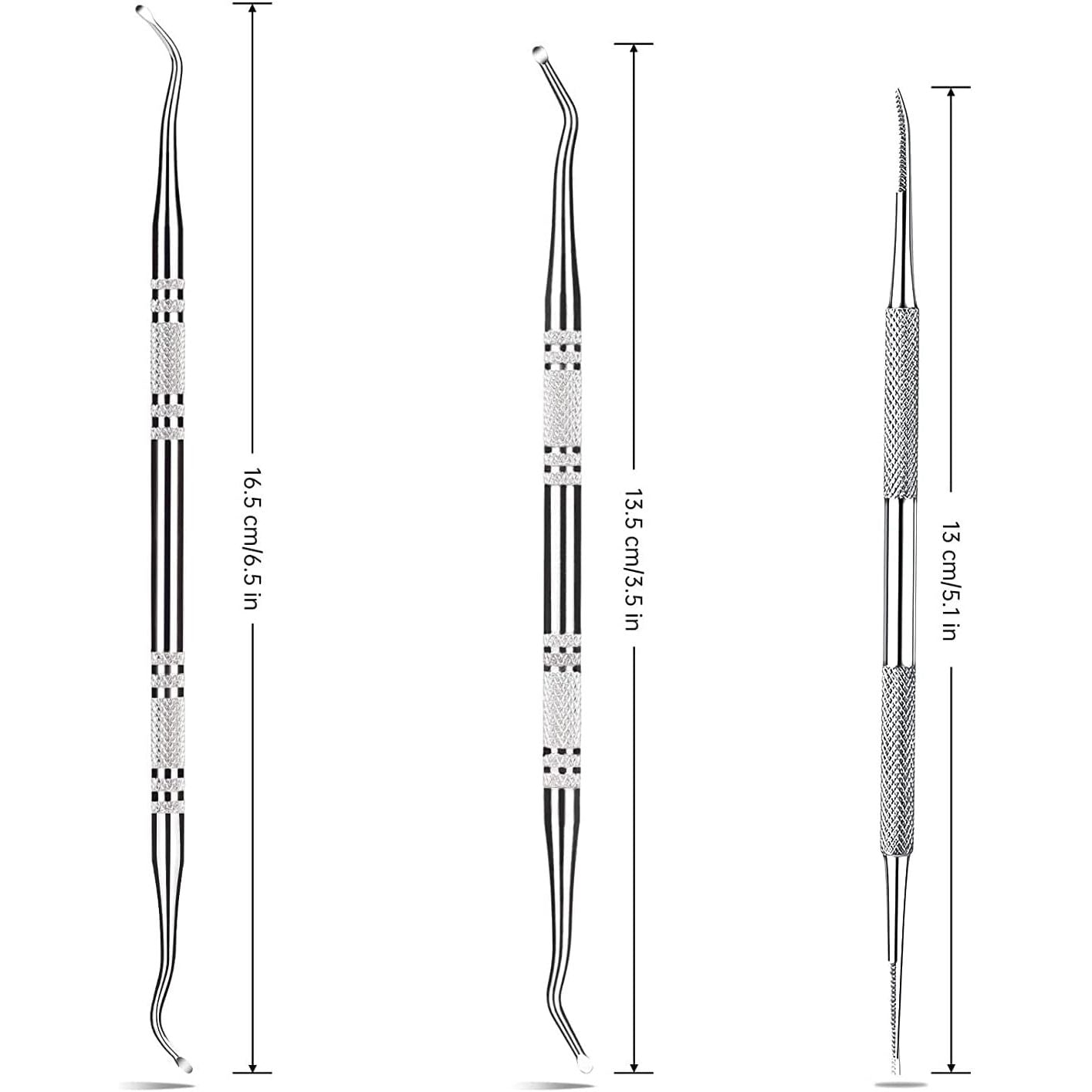 Buy now 3-Pack Ingrown Toenail File and Lifters, Professional Surgical Stainless Steel Ingrown Toenail Tool- Safe Nail Cleaning Treatment Pedicure Tools Kit Under Sidewall Cleaner Pain Relief Accessories at indiglob india