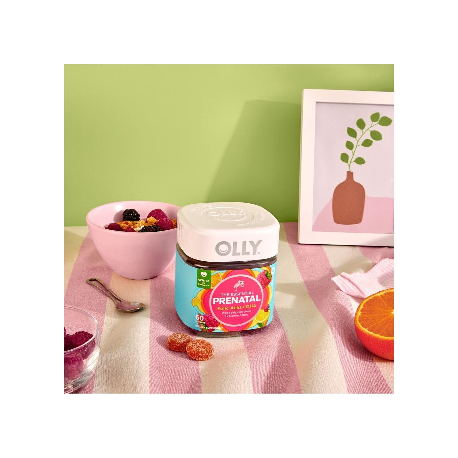 OLLY Prenatal Multivitamin Gummy, Daily Blend for Mommy & Baby - 84 Count