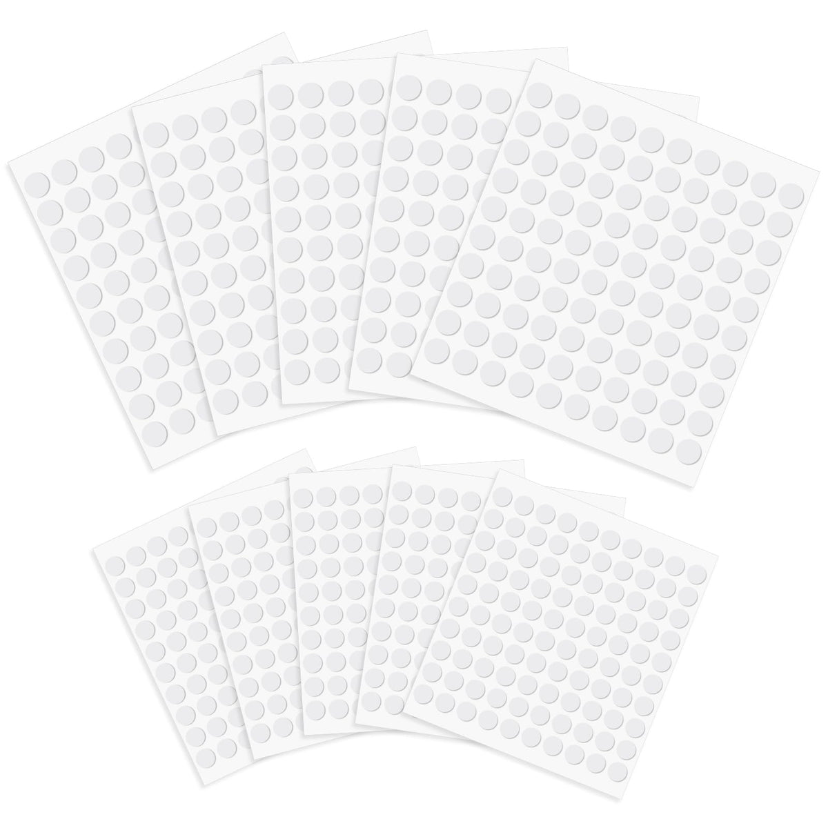 10 Sheet Foam Dots Double-Sided 1000 Pcs Round Adhesive 3D Craft Foam Tape for Scrapbooking Mini Foam Stickers for Art Crafts DIY Handmade Card Making (0.3 inch & 0.4 inch)
