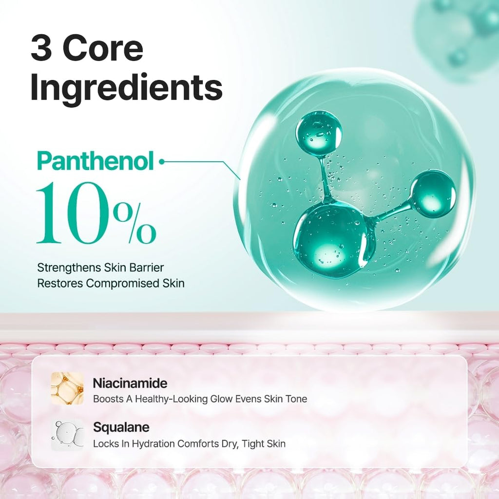PURITO Panthenol 10% Cream for Sensitive Skin, 3.38 fl.oz | Skin Barrier Repair, Face Moisturizer, Blemish-Prone Care, Non-Comedogenic & Vegan, Korean Skincare