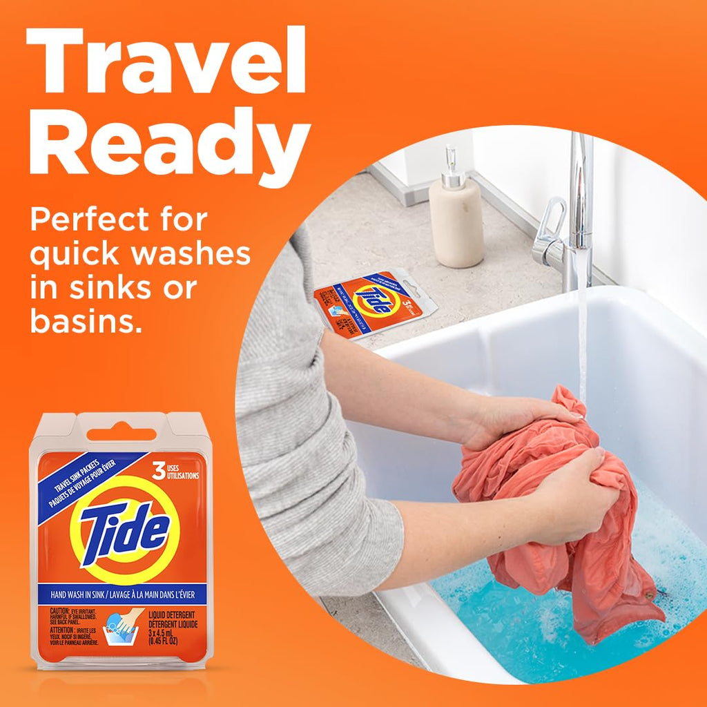 Tide Sink Pack Liquid Laundry Detergent, 0.51 oz, Pack of 12