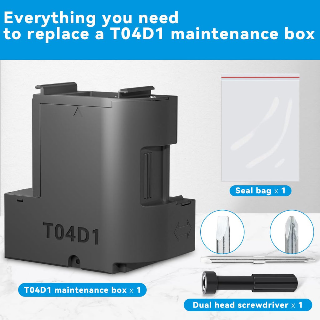 T04D1 T04D100 Ink Maintenance Box for ET-15000 ET-3750 ET-3760 WF-2860 ET-4760 ET-3850 ET-4850 XP-5100 ET-3710 ET-5150 ET-3830 ET-M1000 ST-3000 ET-M2170 Printers TO4D1/TO4D100/EWMB2/04D1