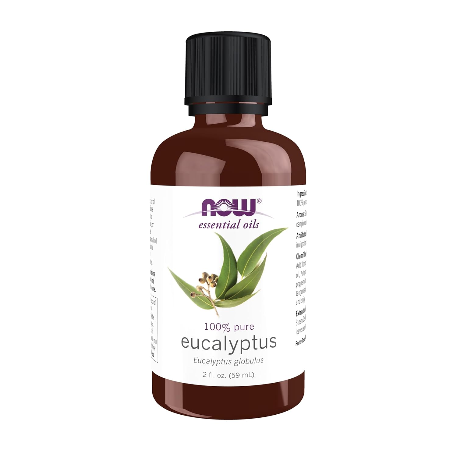 Buy now NOW Essential Oils, Eucalyptus Oil, Clarifying Aromatherapy Scent, Steam Distilled, 100% Pure, Vegan, Child Resistant Cap, 4-Ounce 2 Ounce at indiglob india