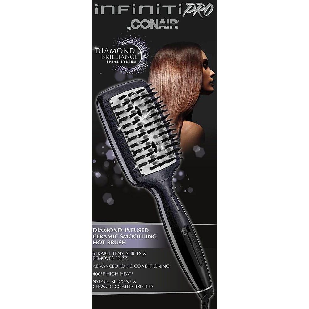 Buy now INFINITIPRO BY CONAIR Diamond-Infused Ceramic Hot Brush, Smoothing Hot Brush at indiglob india