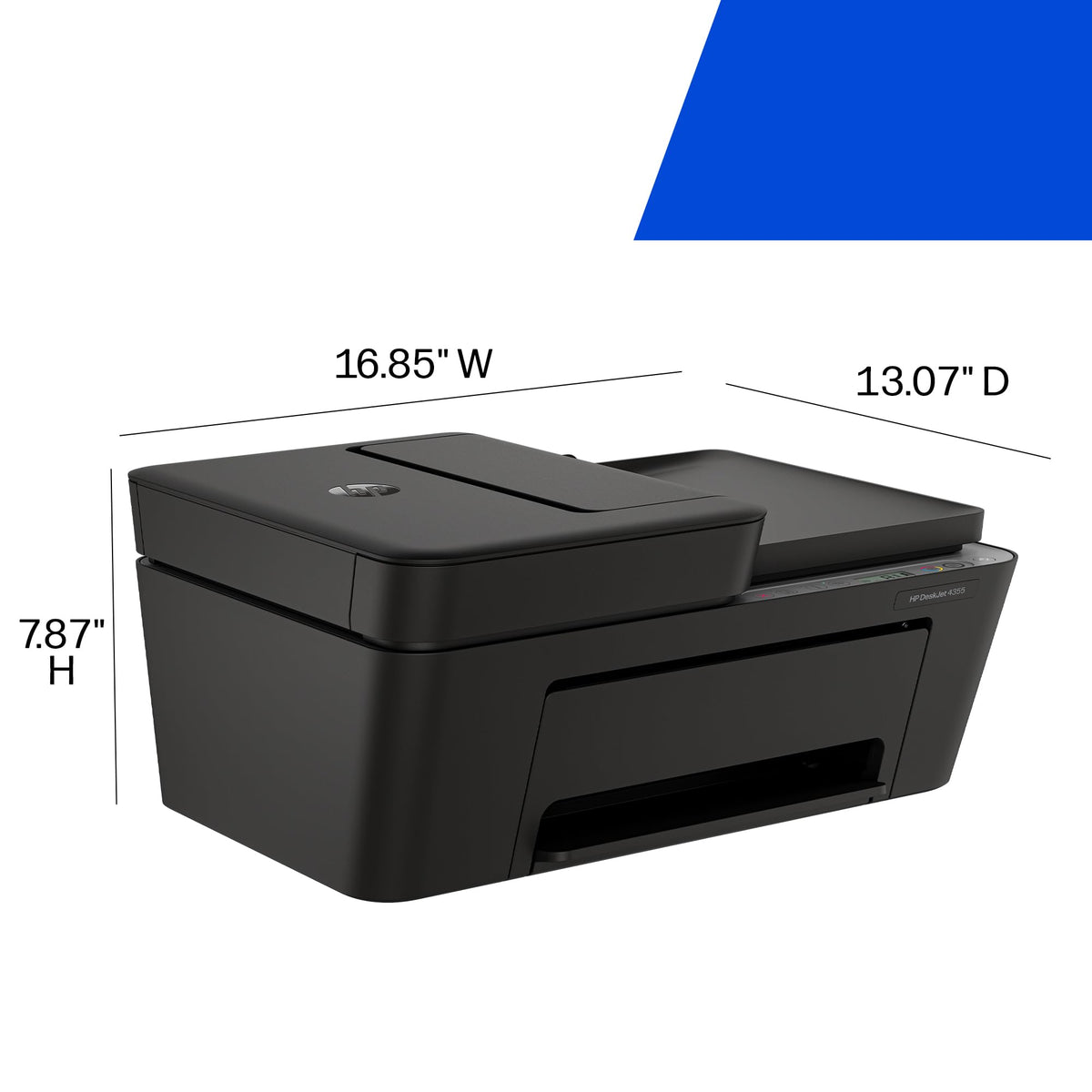 HP DeskJet 4355 Wireless All-in-One Color Inkjet Printer, Scanner, Copier, Best-for-Home, 3 Month Trial of Instant Ink Included, AI-Capable (AJ4Y0A)