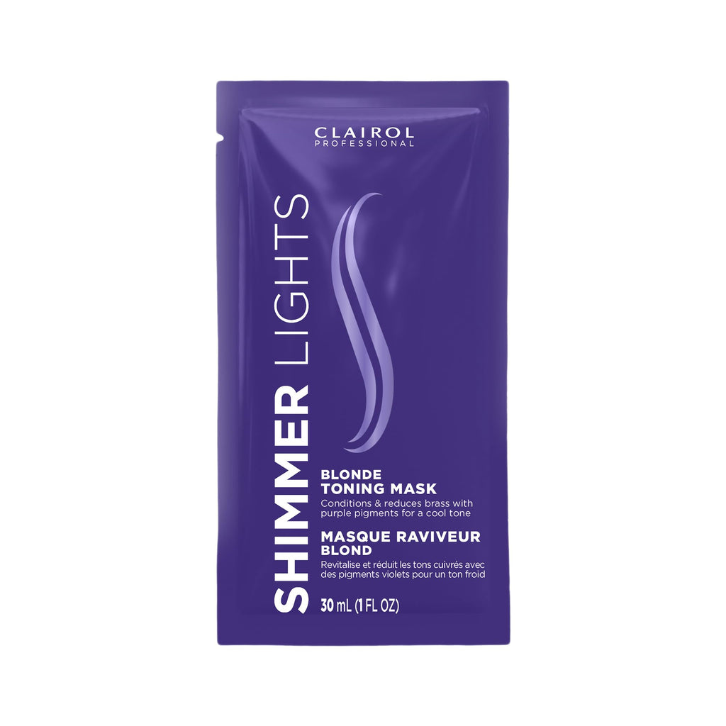 Clairol Professional Shimmer Lights Violet Toning Mask | Neutralizing Brassy Tones with Refreshing Blonde Hair Results
