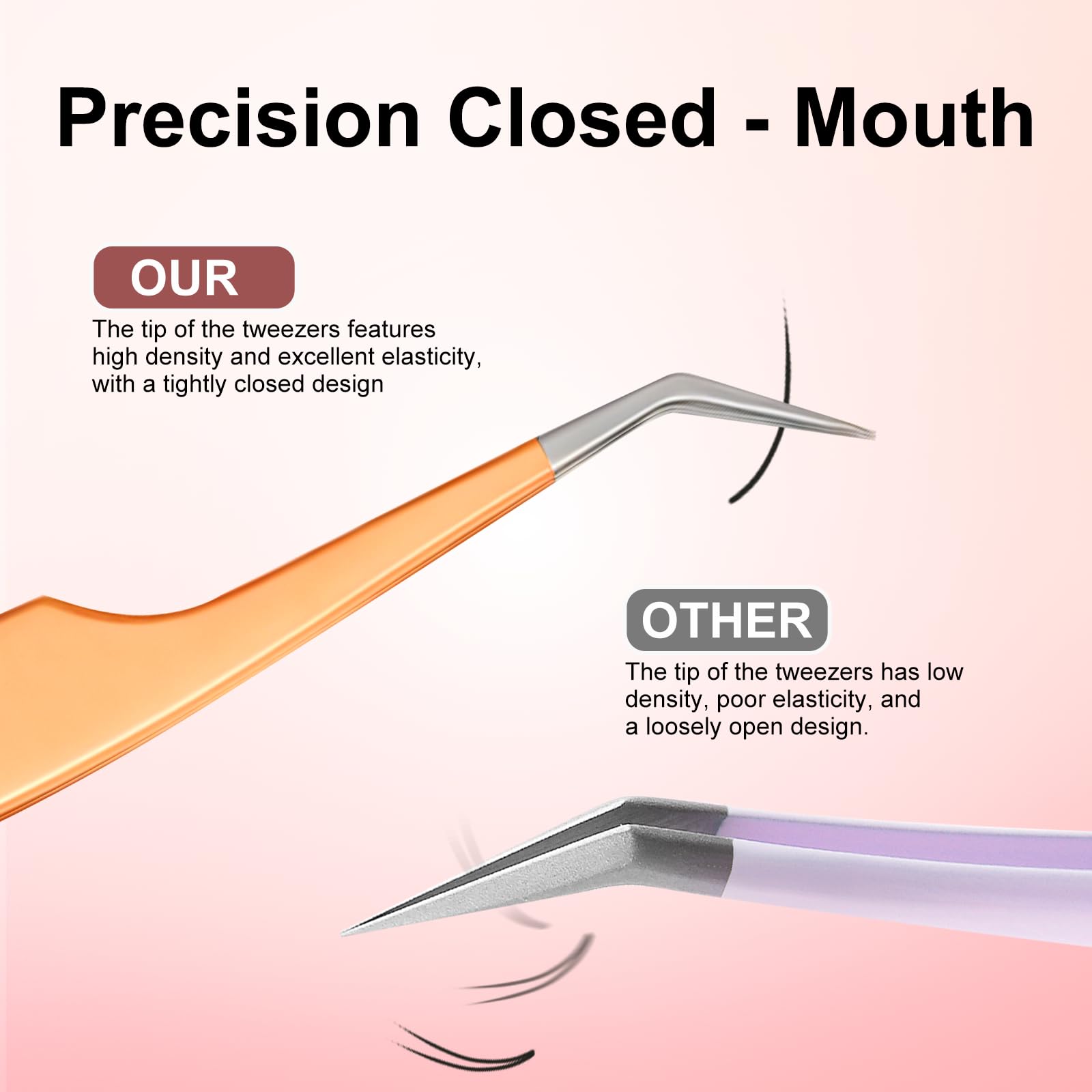 5pcs Eyelash Extension Tweezers High Precision，Straight and Curved Volume Lash Tweezers for Extensions，lash tweezers for eyelash extensions， Crafting， Girls Women Beginners