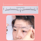 KINGMAS 100 Pack Eyebrow Ruler, Disposable Brow Ruler Microblading Stencil