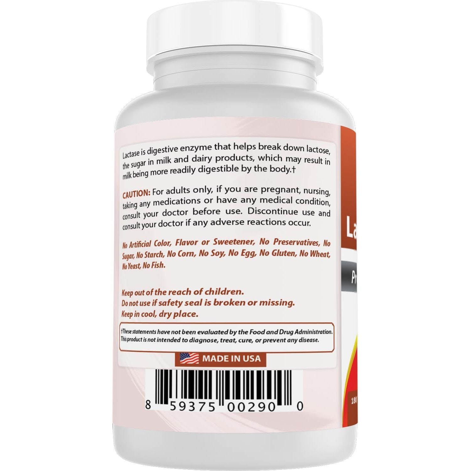 Buy now Best Naturals Fast Acting Lactase Enzyme Tablet, 3000 Fcc Alu, 180 Count (859375002900) at indiglob india