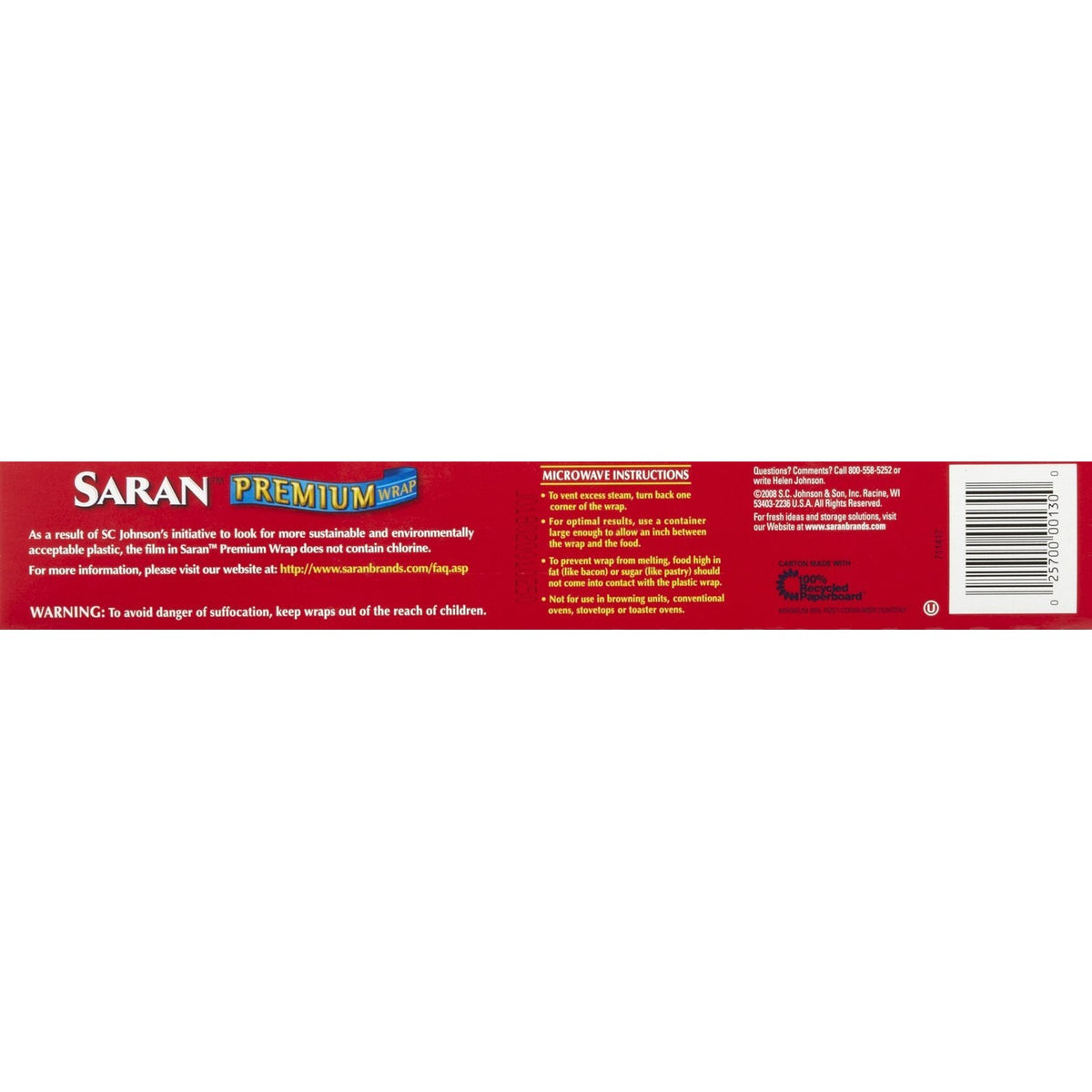 Saran Wrap Premium Plastic Wrap - 100 ft - 3 pk