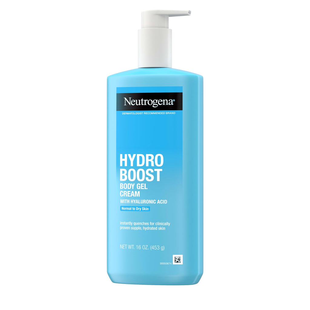 Neutrogena Hydro Boost Body Gel Cream, 16 oz | Hyaluronic Acid, Hydrating Body Lotion, Normal to Dry Skin, Lightweight