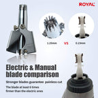 ROYAL Birdie Manual Nose Hair Trimmer for Men, Made in Korea Battery Free Painless Water Resistant Nose Trimmer with 12 Dual Blades, Patented ET-4 Series