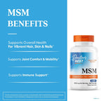 Buy now Doctor's BEST MSM, Supports Hair, Skin, Nails, & Joints, Non-GMO, Gluten Free, 3000 mg Per Serving, 360 Capsules at indiglob india