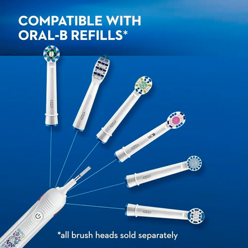 Buy now Oral-B Kids Electric Toothbrush with Coaching Pressure Sensor and Timer, Rechargeable Toothbrush with Brush Head, Sparkle & Shine at indiglob india