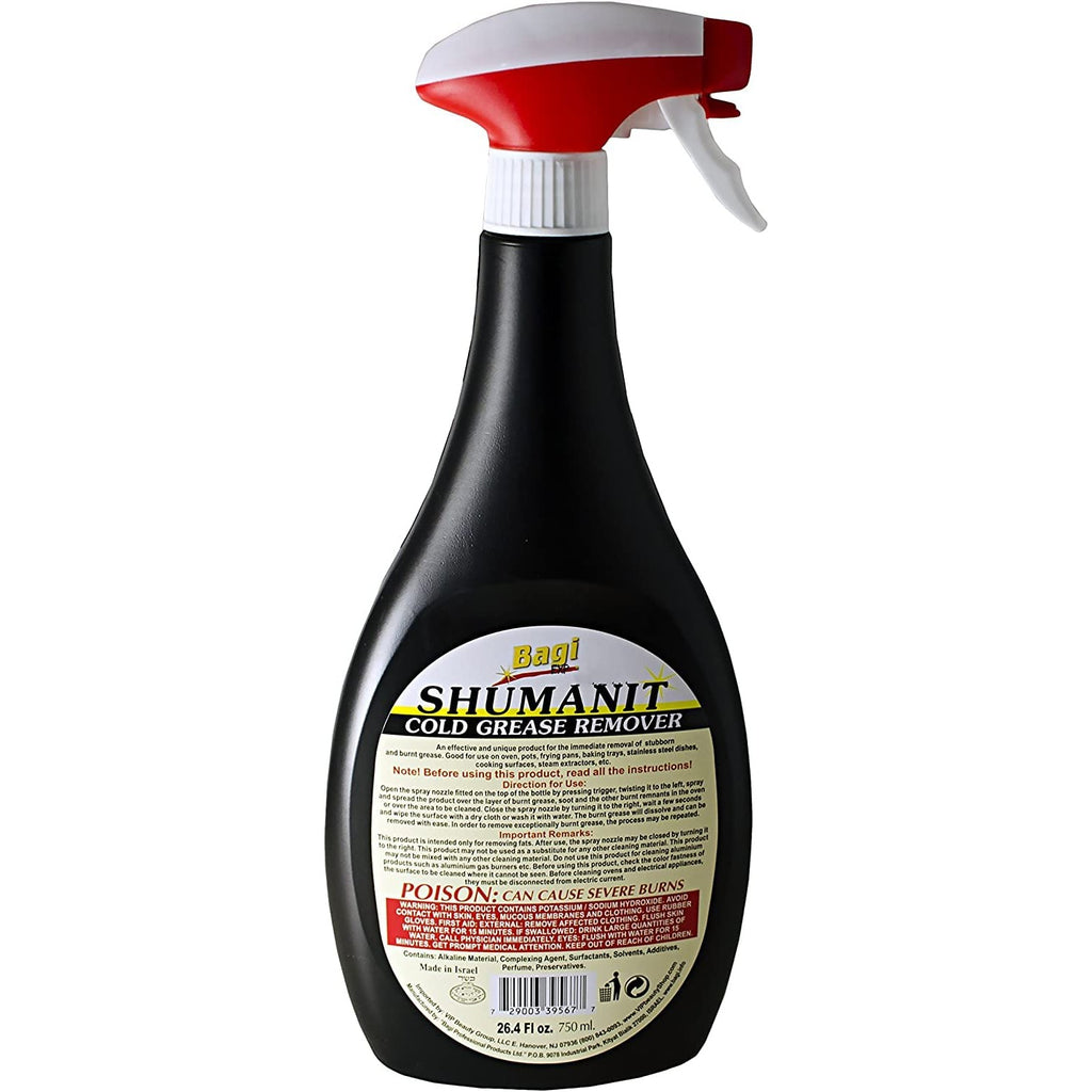 SHUMANIT - Cold Grease Remover. Spray for The immediate Removal of Stubborn and Burnt fats/Grease
