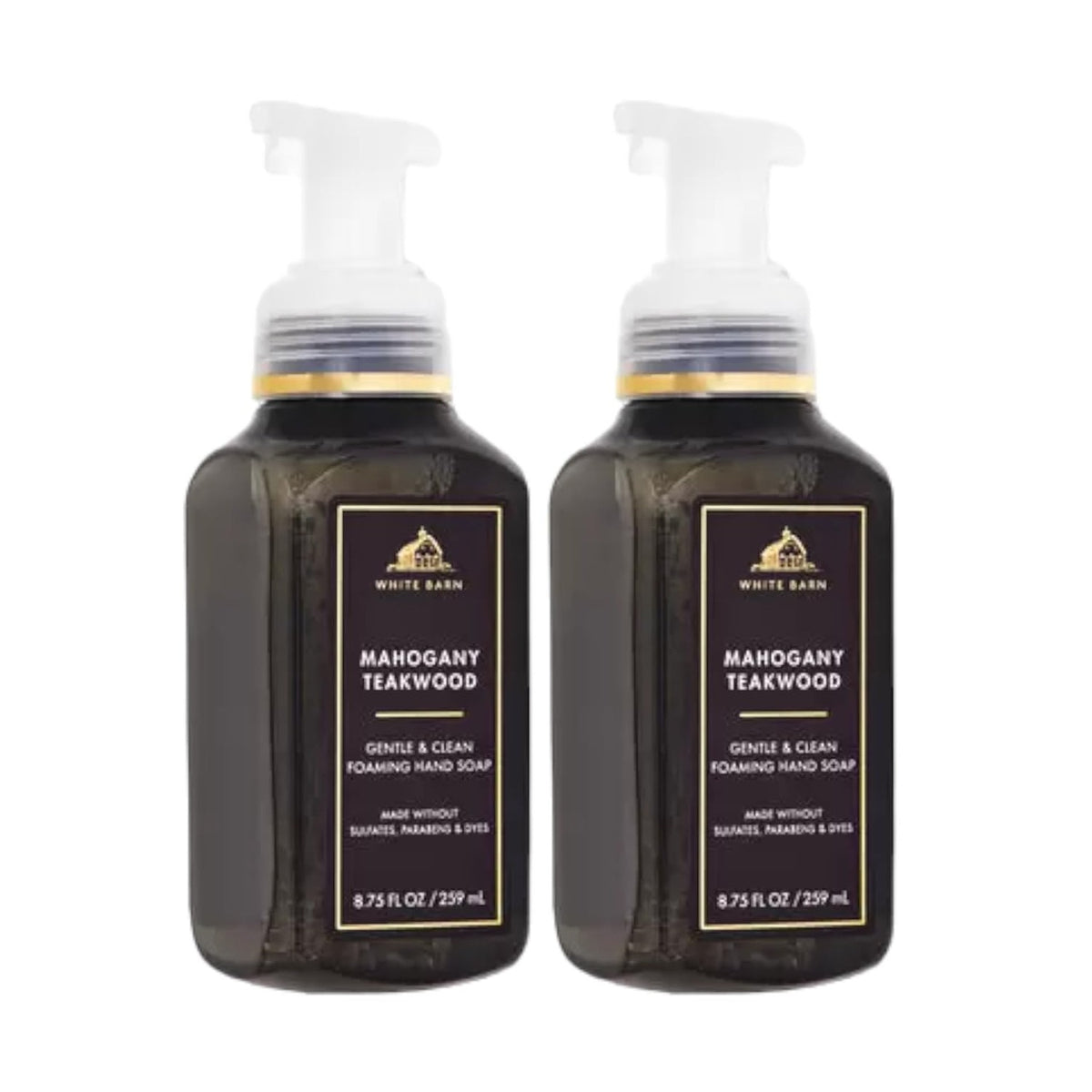 Bath and Body Works Gentle Foaming Hand Soap 8.75 Ounce 2-Pack (Mahogany Teakwood)