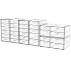 Acrylic Makeup Organizer with 19 Drawers,Storage Drawer Organizer | Bathroom Organizers and Storage for Palettes, Cosmetic, and Beauty Supplies, Desk Organization