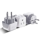 Buy now Ceptics Schuko Germany, France Plug Adapter, Dual Input - Ultra Compact Light Weight - Usa to Russia, South Korea Travel Adaptor Plug - Type E/F (3 Pack) at indiglob india