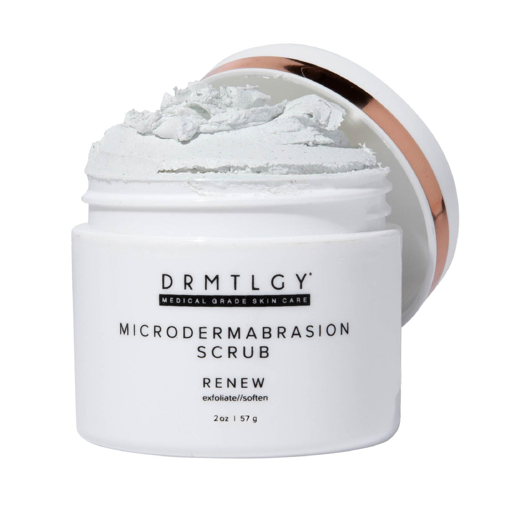 DRMTLGY Microdermabrasion Scrub | Gentle Facial Exfoliating Scrub | Dull skin renewal, Rough texture smoothing, Pumice exfoliation, Polished finish, Gentle exfoliation