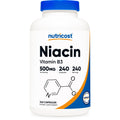 Nutricost Niacin (Vitamin B3) 500mg, 240 Capsules, with Flushing, GMO-Free | Gluten-Free