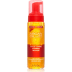 Creme of Nature Style & Shine Foaming Mousse, Defines Curls & Controls Frizz, Moisturizes Hair while Adding Shine with Argan Oil from Morocco, 7 fl oz
