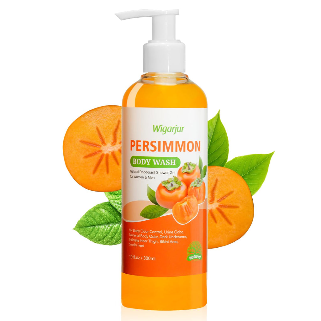 Persimmon Body Wash for Old People Smell, Natural Deodorant Bar | Deep Odor Control for Strong Odor Smelly Feet Remove, Cleansing Body Soap Deodorizing with Persimmon & Green Tea Extracts