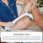 Buy now Homedics Back Massager - Heated Automatic Percussion Back, Body and Neck Massager with Dual Pivoting Heads, Interchangeable Nodes, for Shoulders, Legs and Feet, White at indiglob india