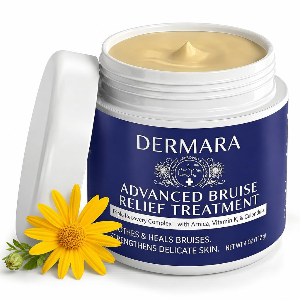 Bruise Cream, Vitamin K & Arnica Cream for Seniors with Thin Skin - Enhanced with Vitamin C & E for Skin Renewal, 4 Oz